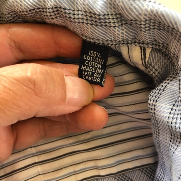 Ted Baker London Light Blue Plaid Button Down Long Sleeves Shirt Size 15 1/2 - Picture 9 of 15